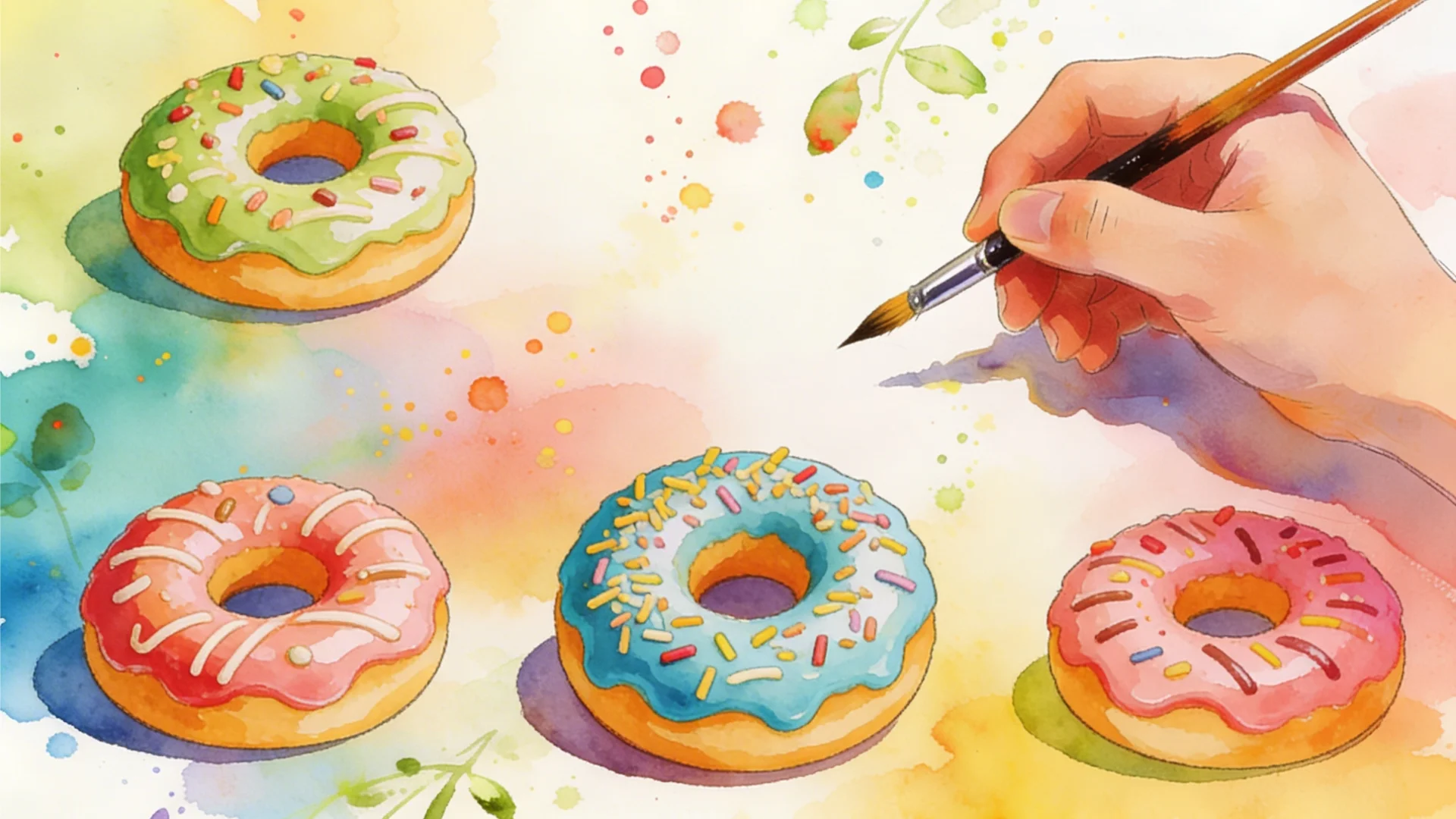 Desenhos de donuts para imprimir e colorir