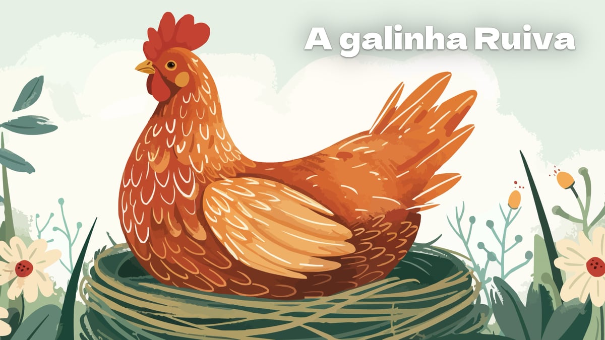 A Galinha Ruiva, conto tradicional adaptado por António Torrado