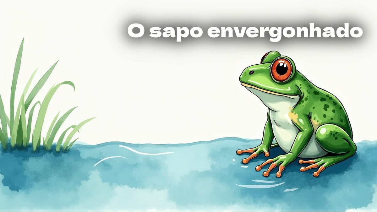 O sapo envergonhado, conto infantil de José Leon Machado