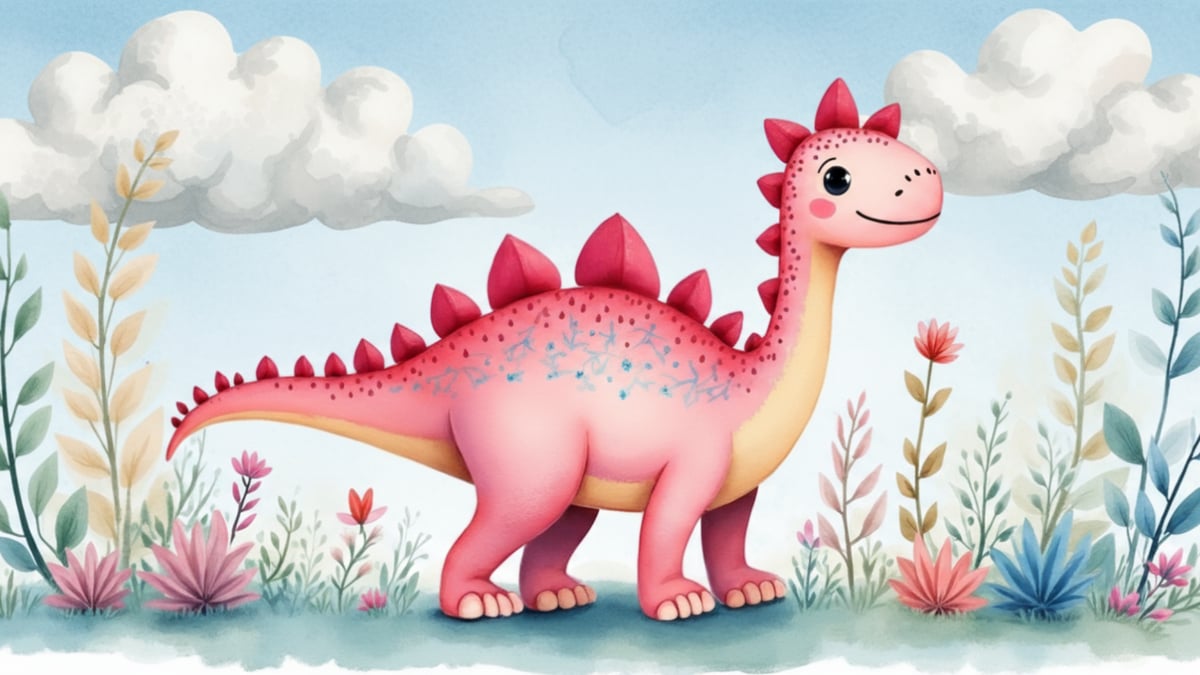 A dinossauro Rosa, uma história inédita