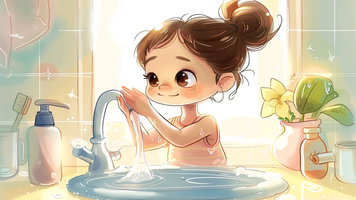 Mãozinhas bem lavadas, Porta-te bem! Poema infantil de José Jorge Letria.