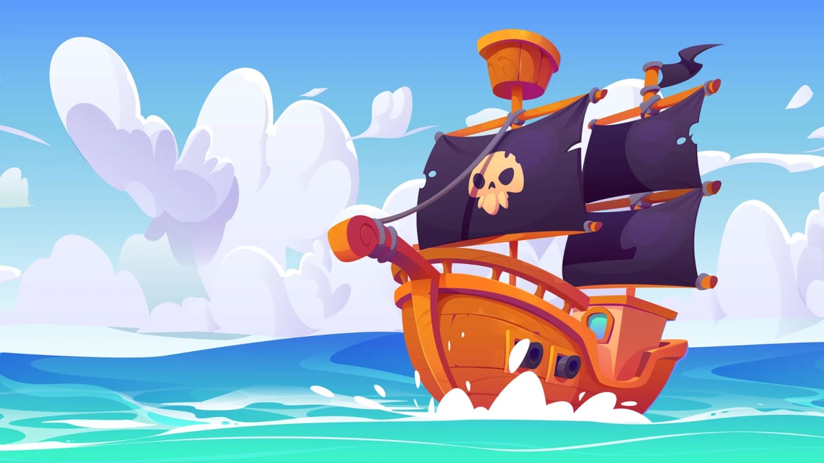Labirintos dos piratas para crianças