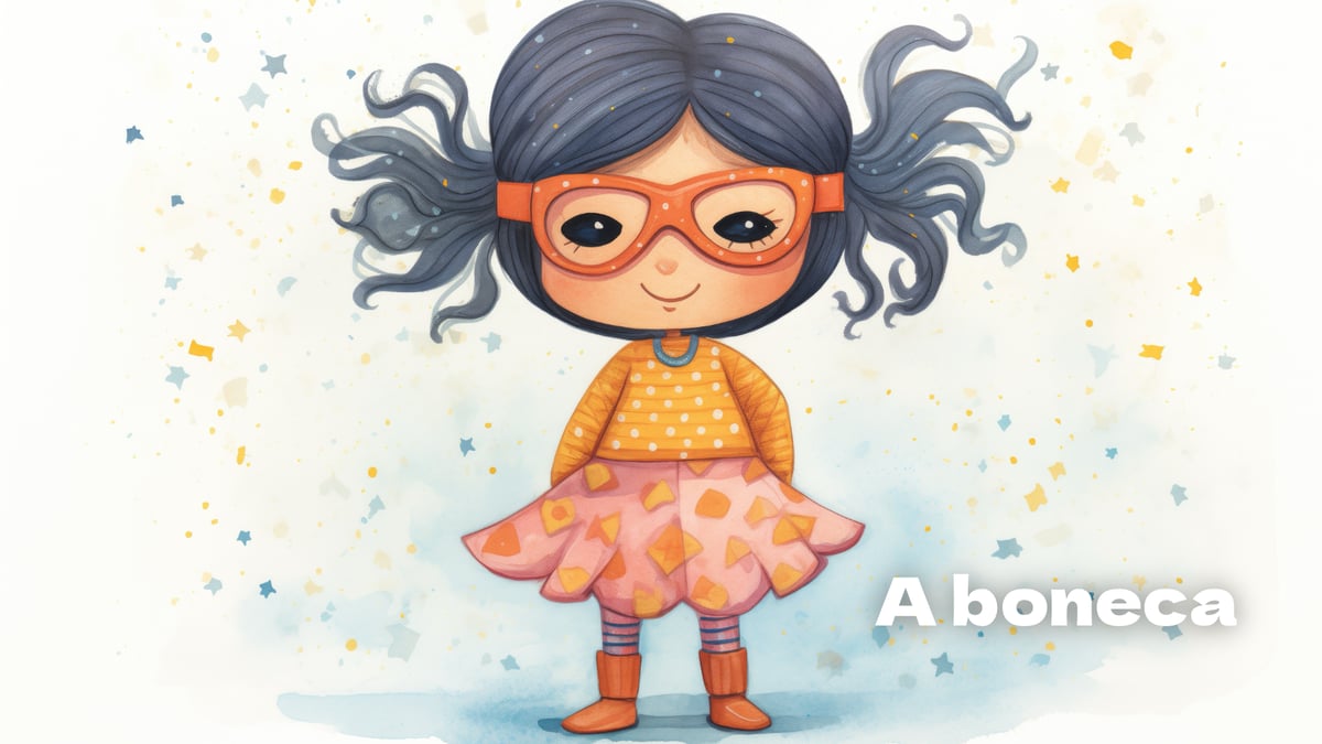 A boneca, lengalenga com a Tia Anica Marreca