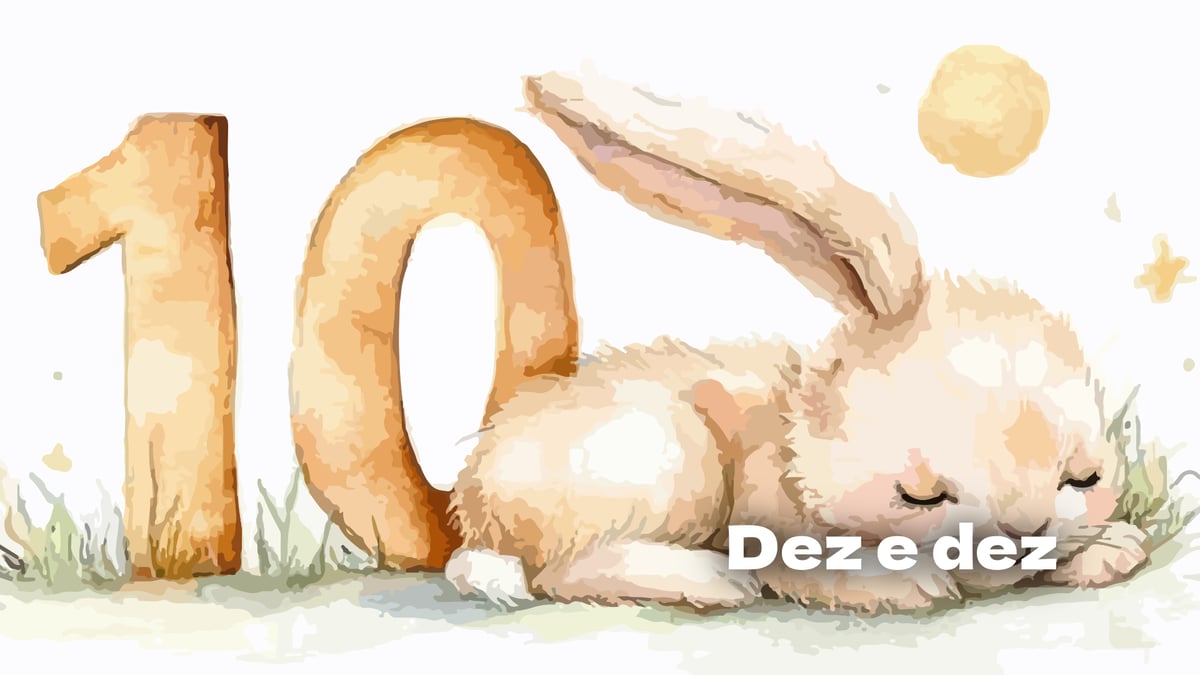 Dez e dez, legengalengas simples para crianças