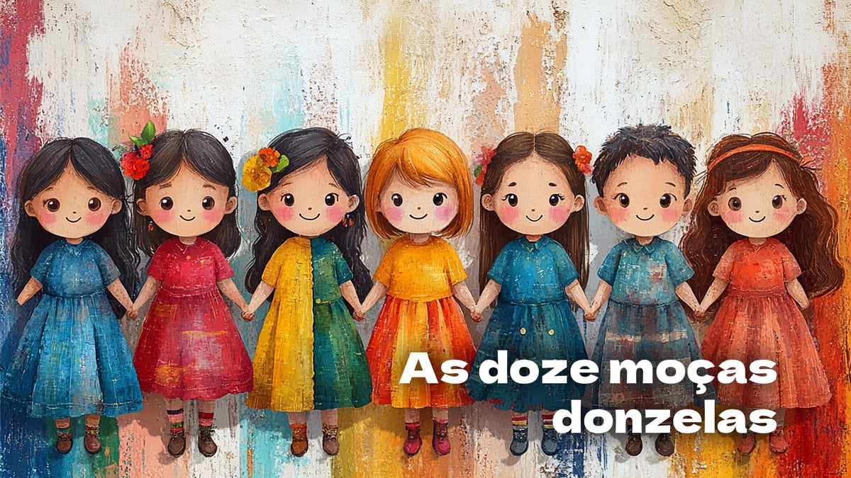 As doze moças donzelas, lengalenga para crianças