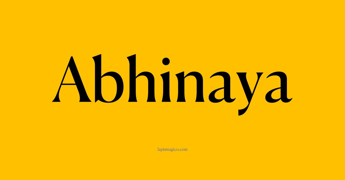 Nome Abhinaya, ficha divertida com pontilhado para crianças