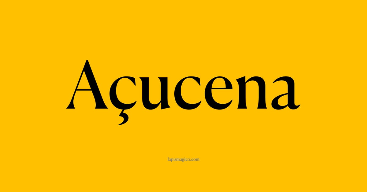 Nome Açucena, ficha divertida com pontilhado para crianças