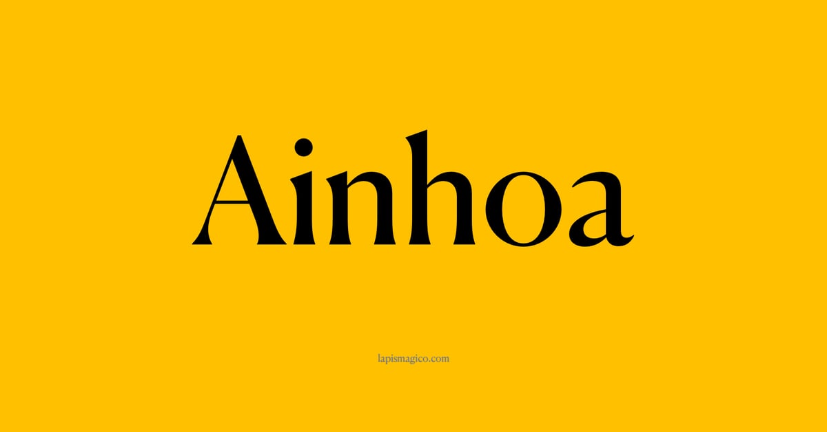 Nome Ainhoa, ficha divertida com pontilhado para crianças
