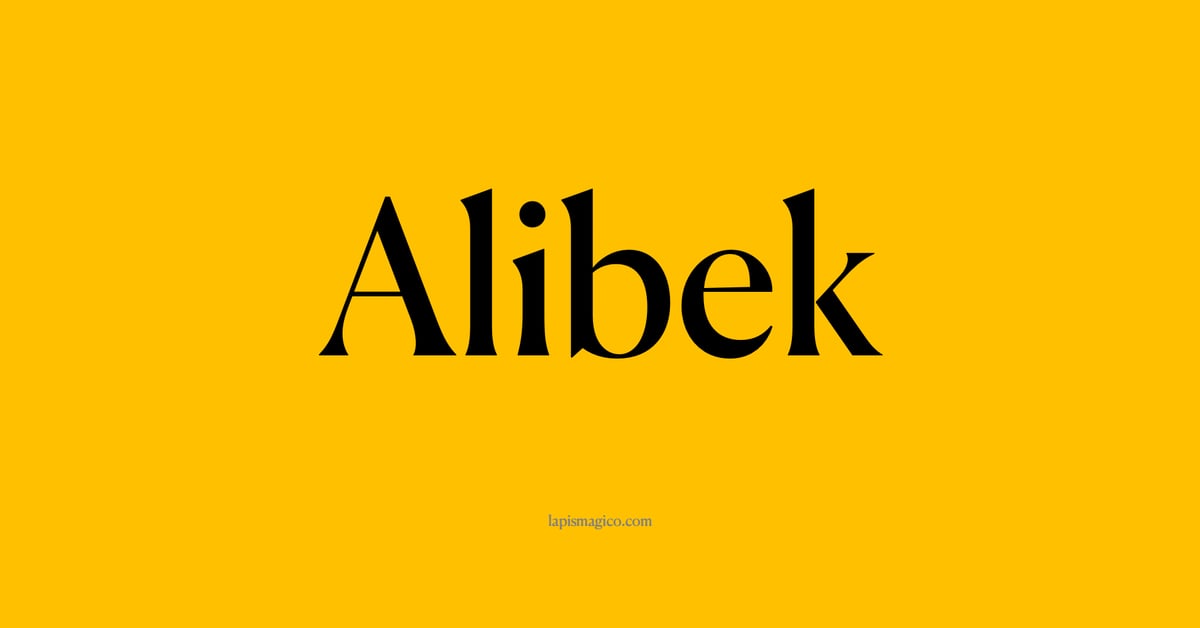 Nome Alibek, ficha divertida com pontilhado para crianças