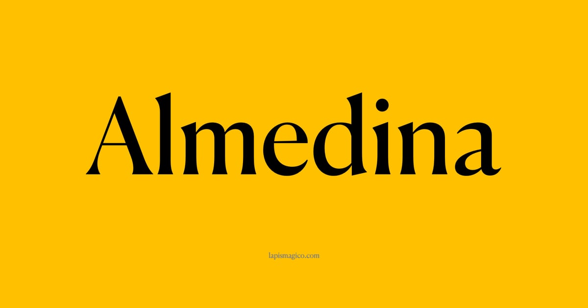Nome Almedina, ficha divertida com pontilhado para crianças