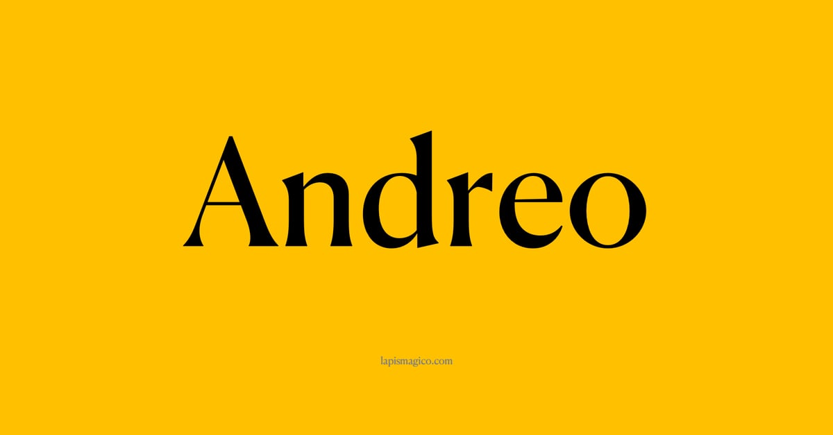 Nome Andreo, ficha divertida com pontilhado para crianças