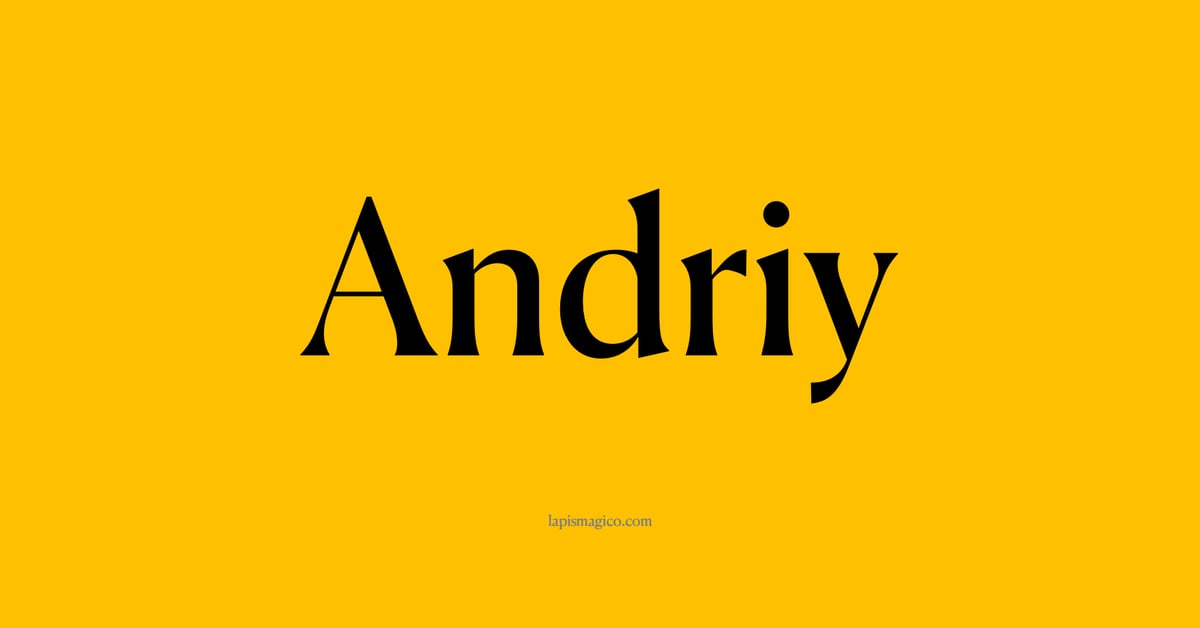 Nome Andriy, ficha divertida com pontilhado para crianças