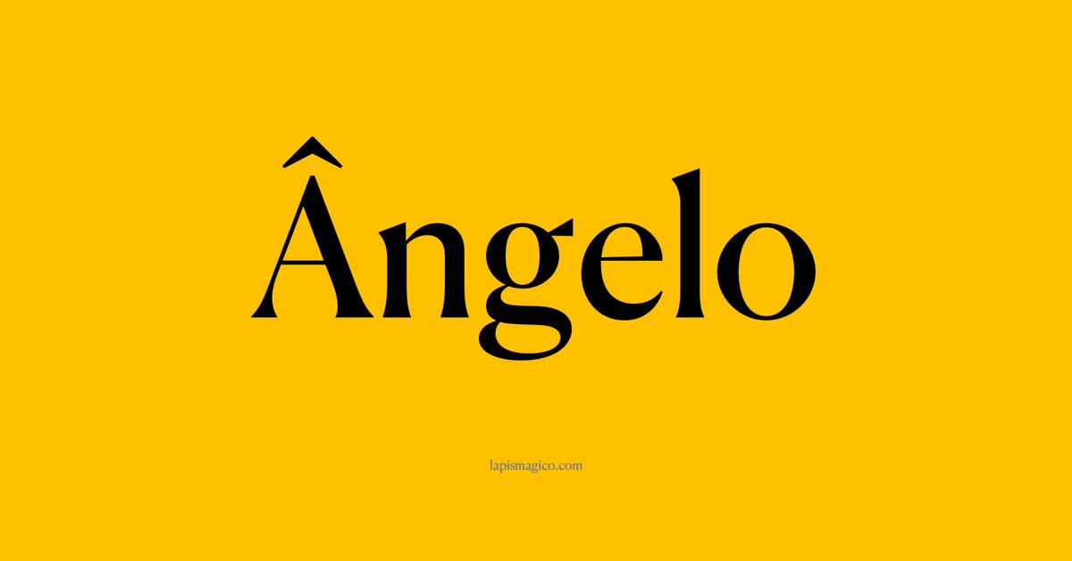 Nome Ângelo, ficha divertida com pontilhado para crianças