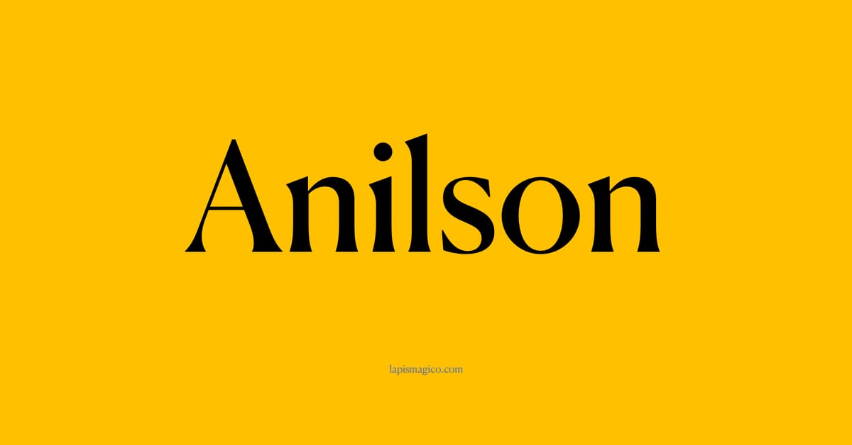 Nome Anilson, ficha divertida com pontilhado para crianças