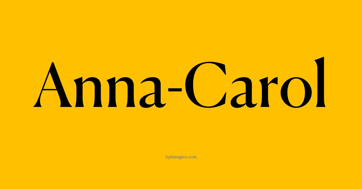 Nome Anna-Carol, ficha divertida com pontilhado para crianças