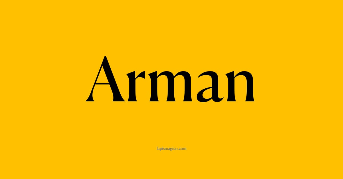 Nome Arman, ficha divertida com pontilhado para crianças