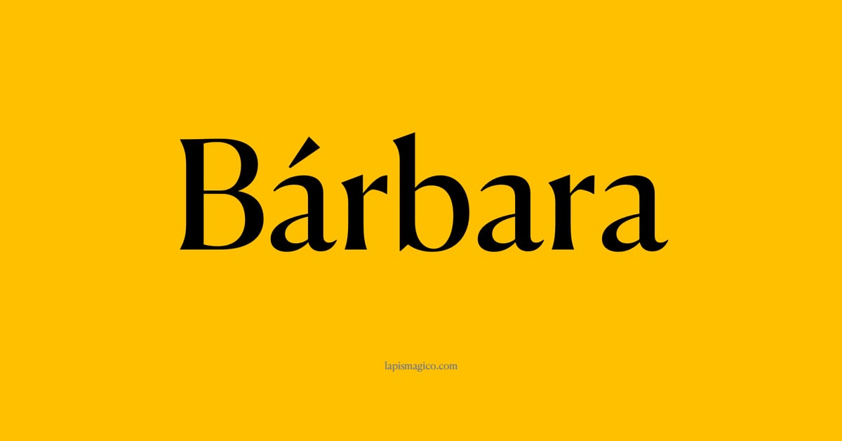 Nome Bárbara, ficha divertida com pontilhado para crianças