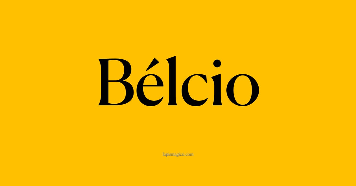 Nome Bélcio, ficha divertida com pontilhado para crianças