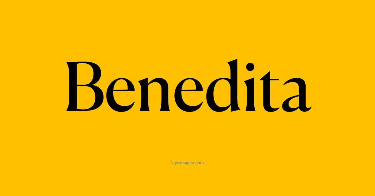 Nome Benedita, ficha divertida com pontilhado para crianças