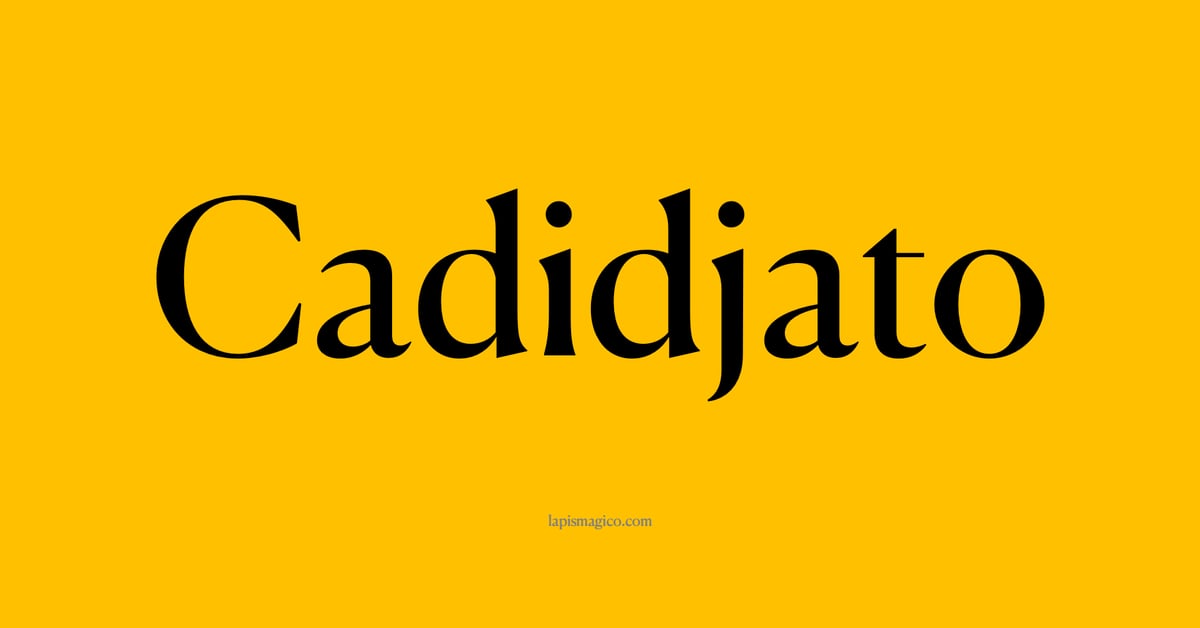 Nome Cadidjato, ficha divertida com pontilhado para crianças