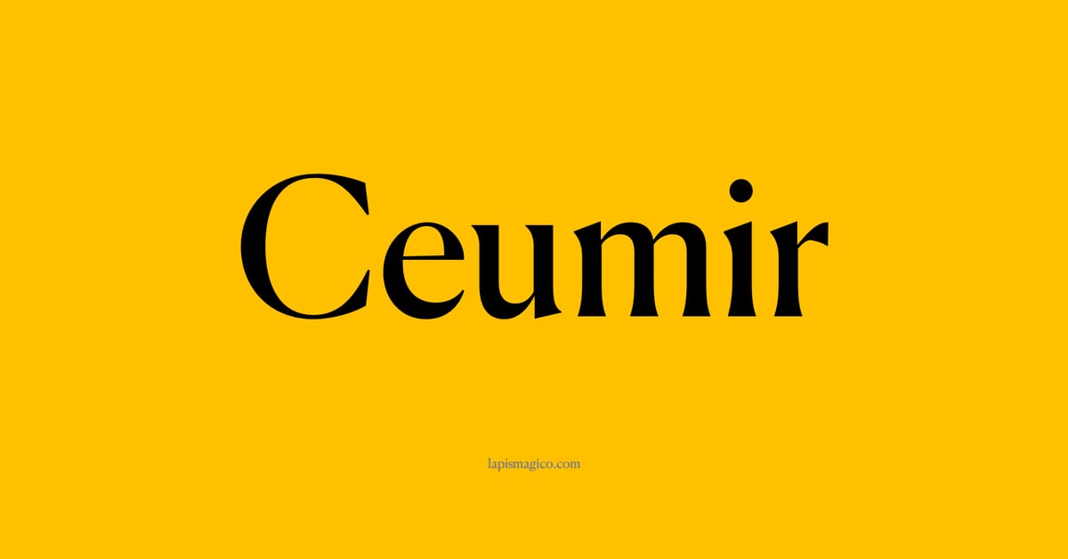 Nome Ceumir, ficha divertida com pontilhado para crianças