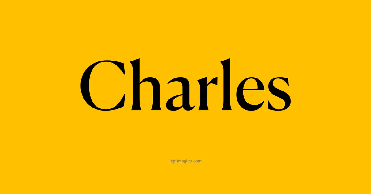 Nome Charles, ficha divertida com pontilhado para crianças