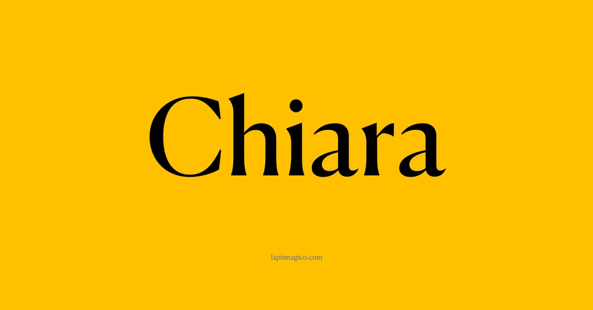 Nome Chiara, ficha divertida com pontilhado para crianças