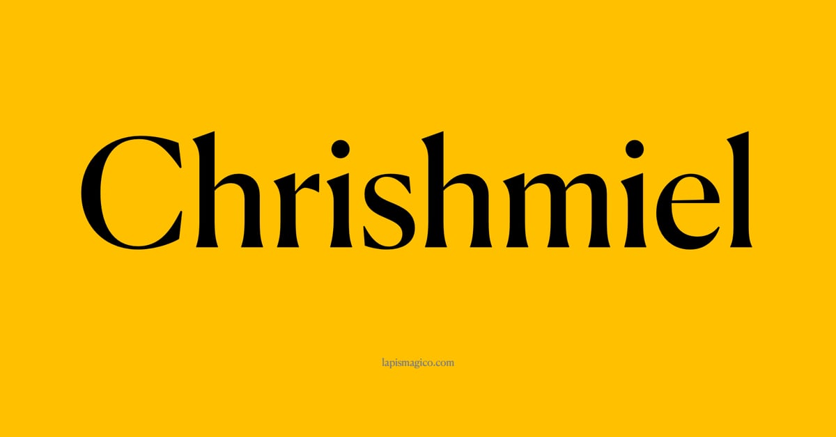 Nome Chrishmiel, ficha divertida com pontilhado para crianças