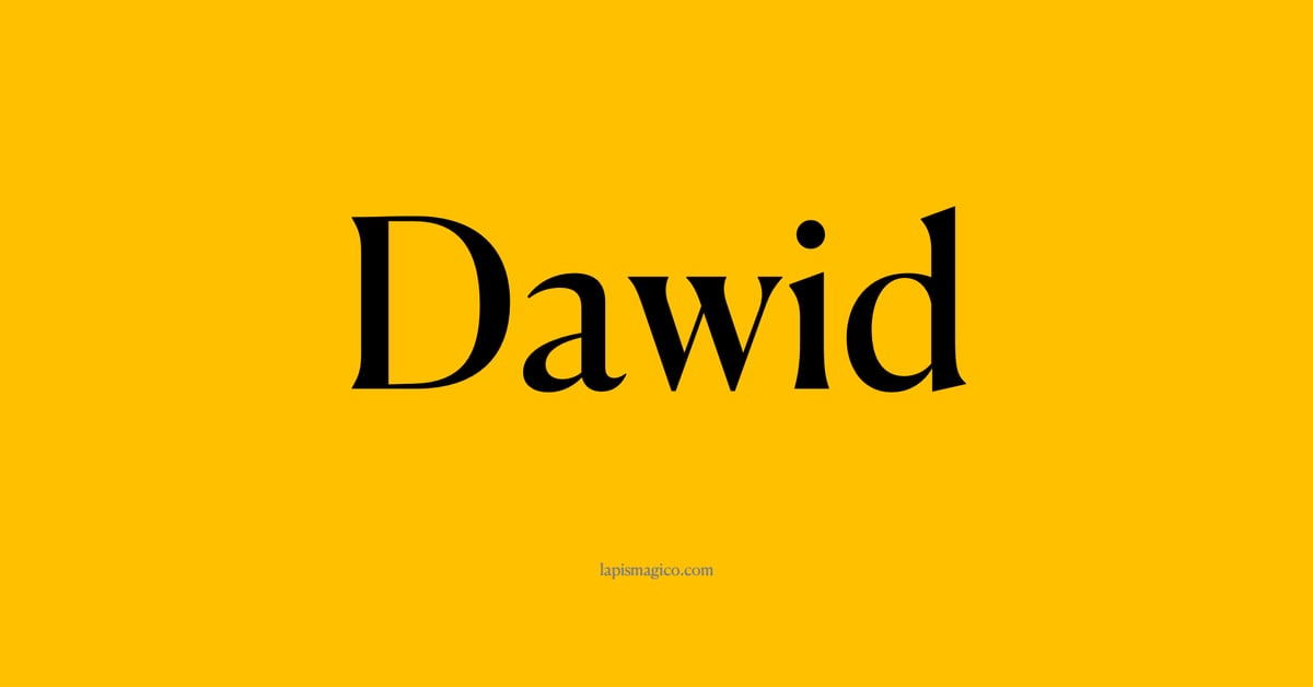 Nome Dawid, ficha divertida com pontilhado para crianças