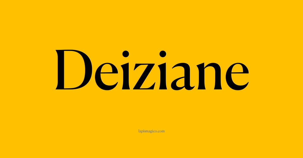 Nome Deiziane, ficha divertida com pontilhado para crianças