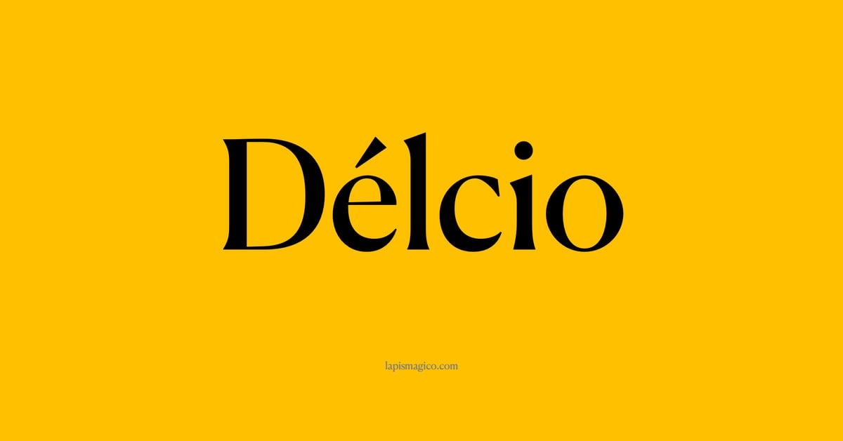 Nome Délcio, ficha divertida com pontilhado para crianças