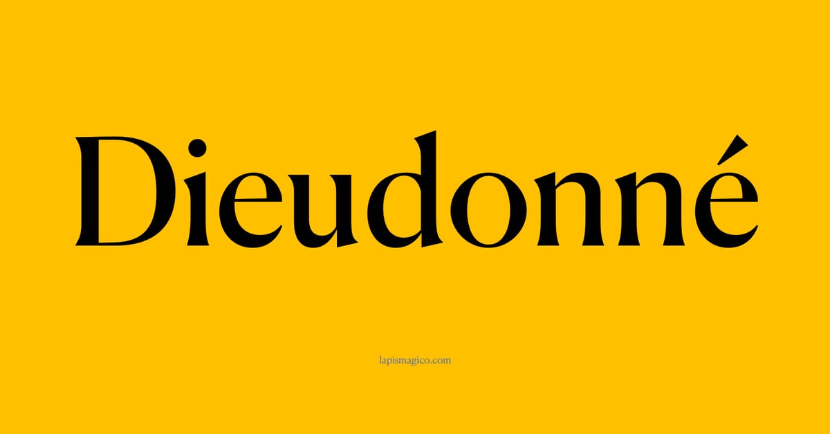 Nome Dieudonné, ficha divertida com pontilhado para crianças