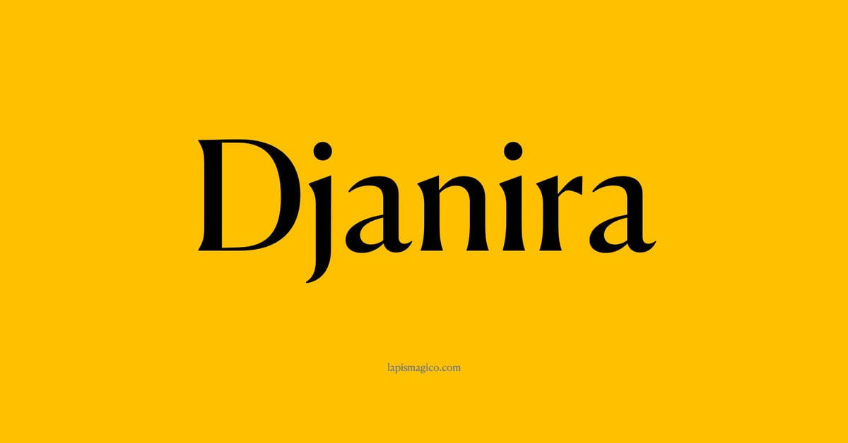 Nome Djanira, ficha divertida com pontilhado para crianças