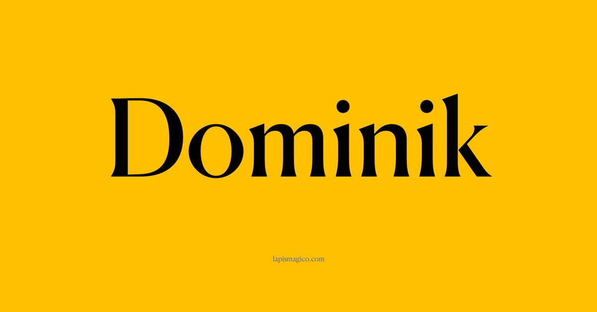 Nome Dominik, ficha divertida com pontilhado para crianças