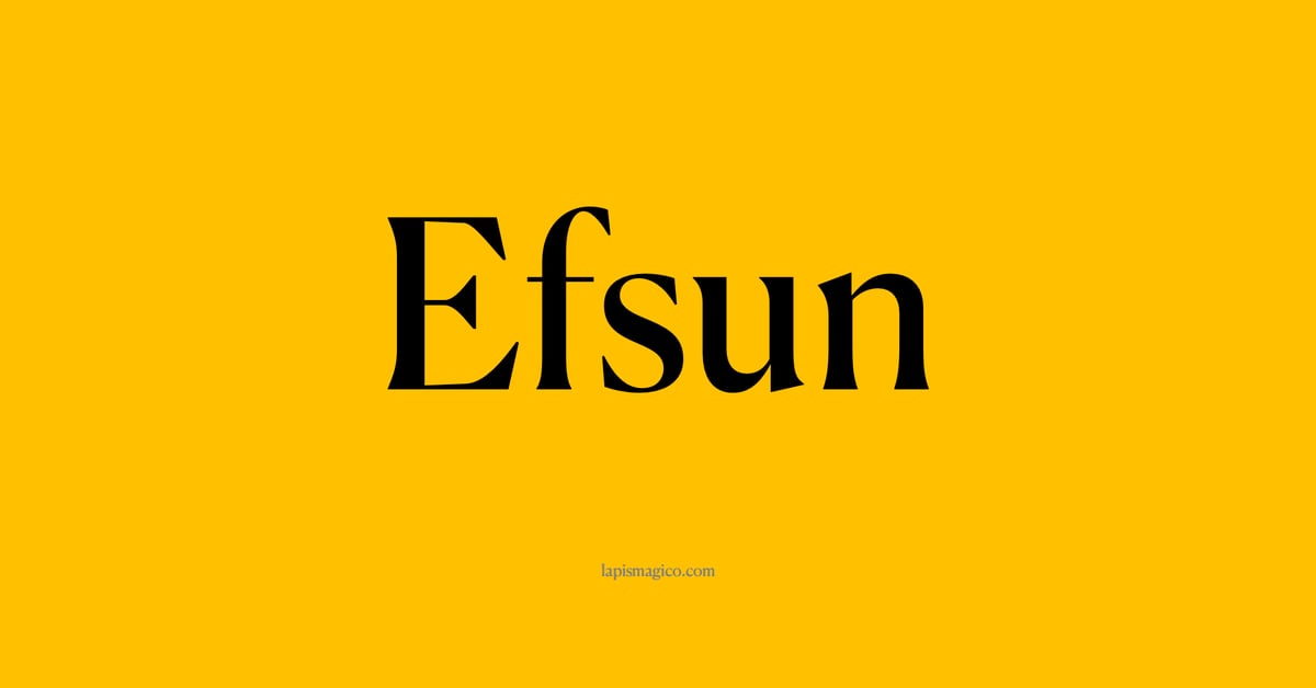 Nome Efsun, ficha divertida com pontilhado para crianças