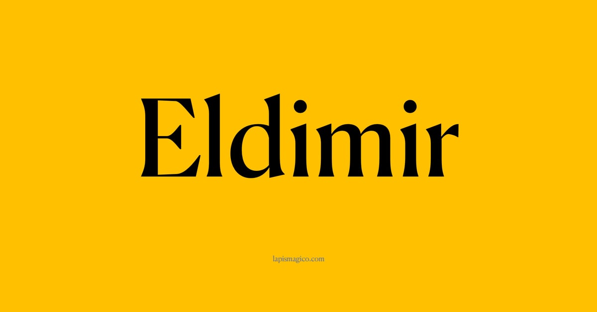 Nome Eldimir, ficha divertida com pontilhado para crianças