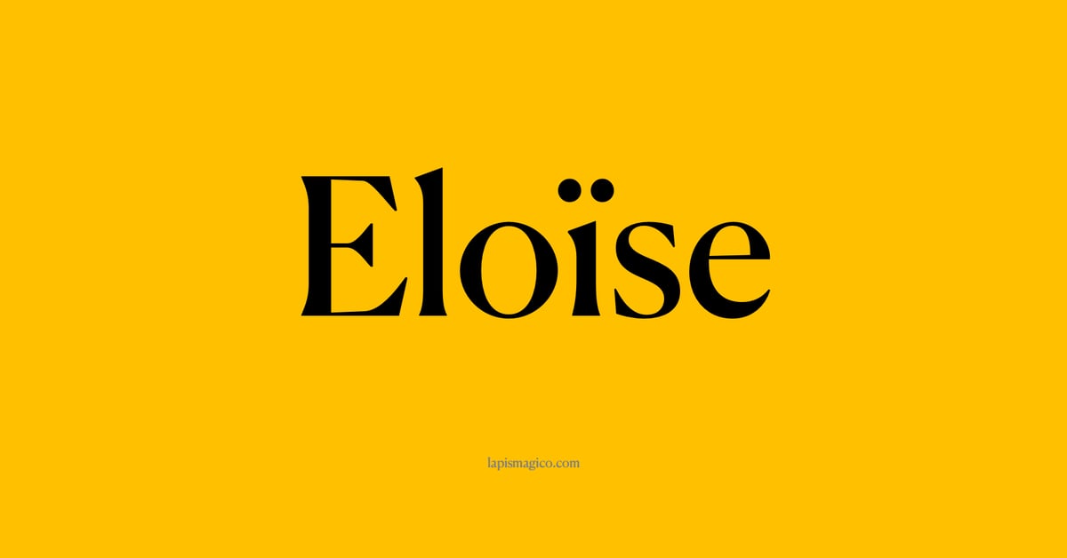 Nome Eloïse, ficha divertida com pontilhado para crianças