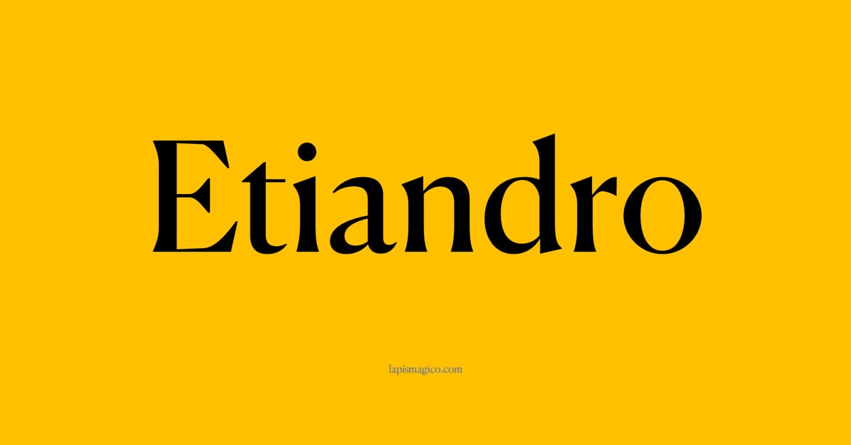 Nome Etiandro, ficha divertida com pontilhado para crianças