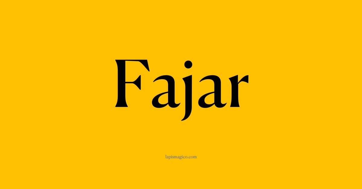 Nome Fajar, ficha divertida com pontilhado para crianças