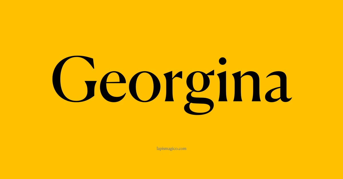 Nome Georgina, ficha divertida com pontilhado para crianças
