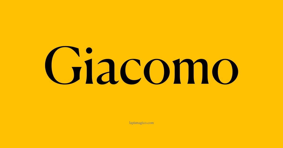 Nome Giacomo, ficha divertida com pontilhado para crianças