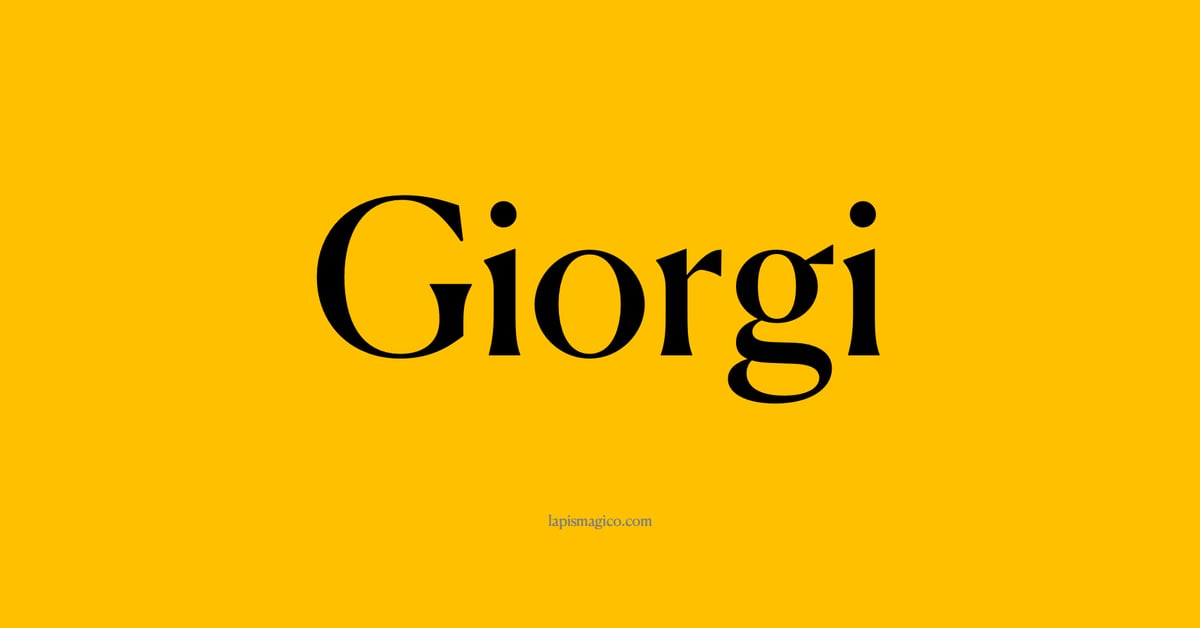Nome Giorgi, ficha divertida com pontilhado para crianças