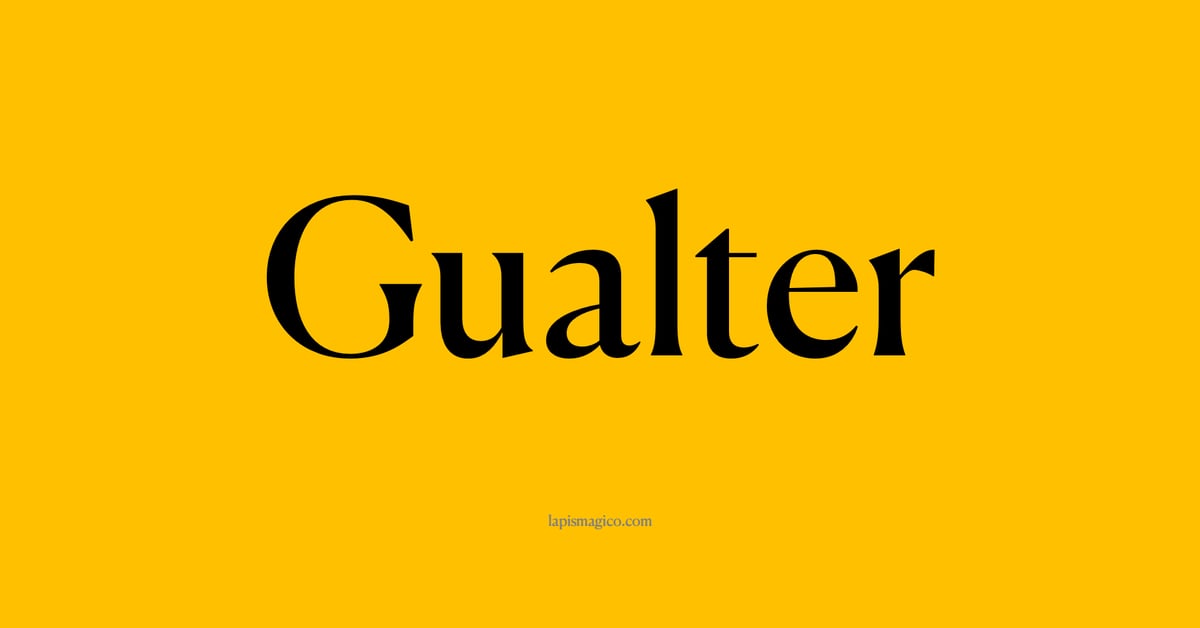 Nome Gualter, ficha divertida com pontilhado para crianças