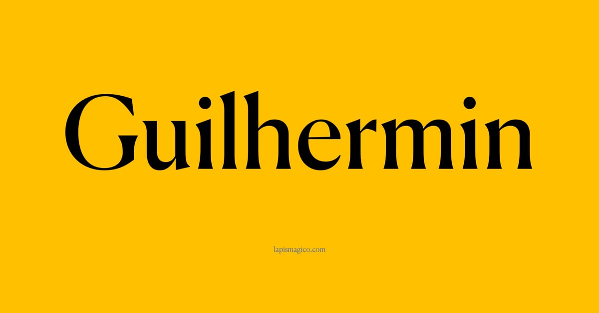 Nome Guilhermin, ficha divertida com pontilhado para crianças