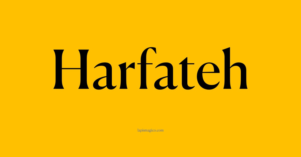 Nome Harfateh, ficha divertida com pontilhado para crianças