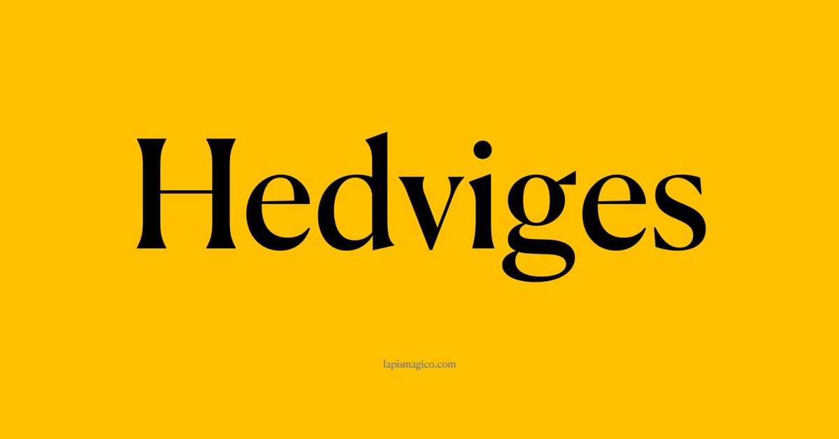 Nome Hedviges, ficha divertida com pontilhado para crianças