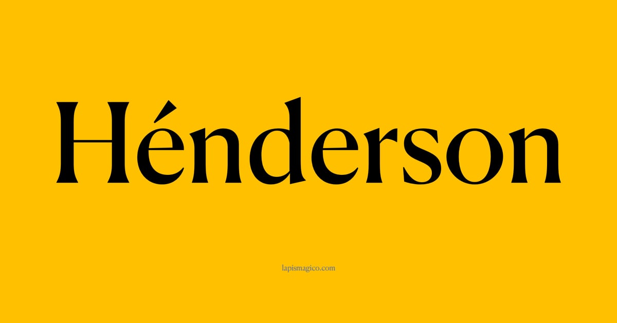 Nome Hénderson, ficha divertida com pontilhado para crianças