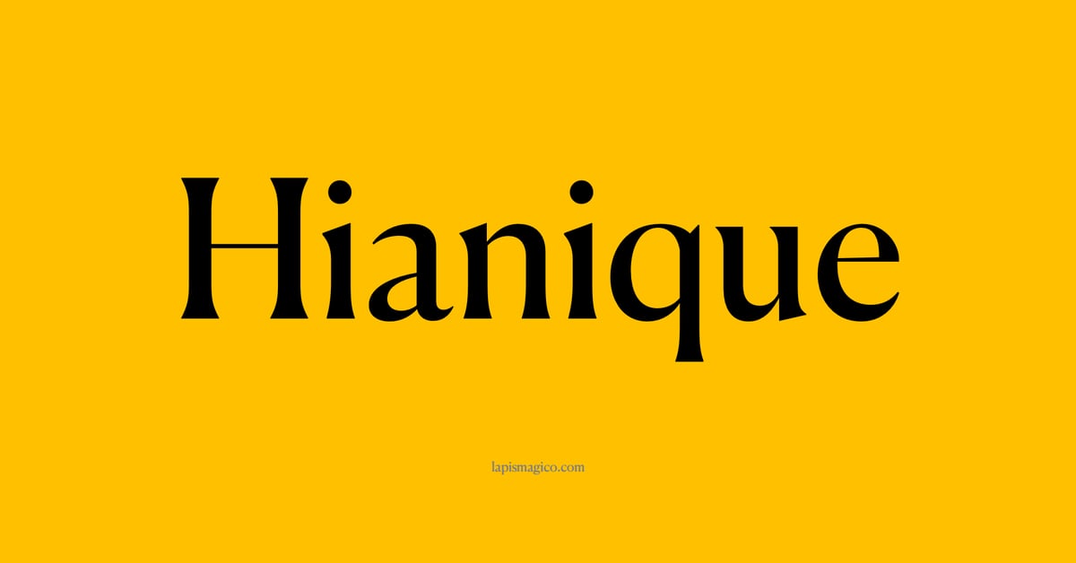 Nome Hianique, ficha divertida com pontilhado para crianças