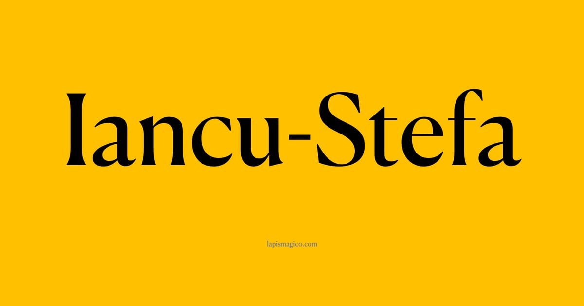 Nome Iancu-Stefa, ficha divertida com pontilhado para crianças