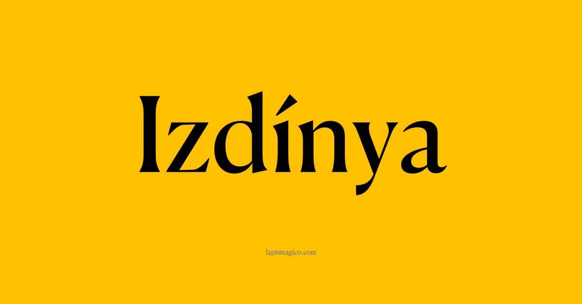 Nome Izdínya, ficha divertida com pontilhado para crianças